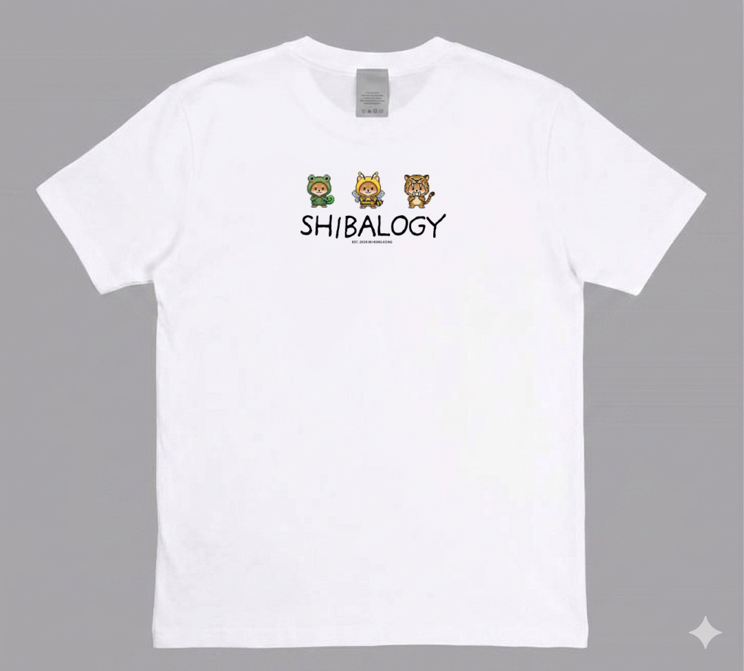 [Pre-Launch] SHIBALOGY Triplet Logo Tee (White)